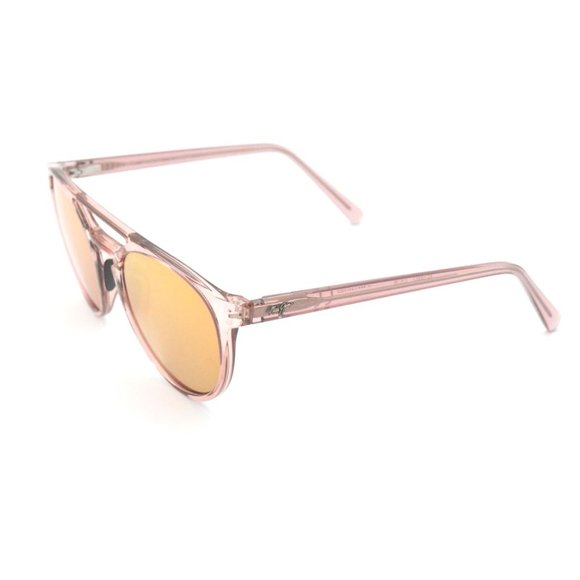 Maui Jim Sunglasses Ah Dang MJ 781-12C Round Pink MAUI Sunrise Polarized - Picture 1 of 8